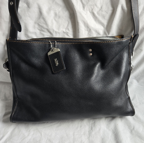 Coach 1941 Rogue Brief  Glovetanned Pebbled Leather Black style 11104 - Picture 10 of 12